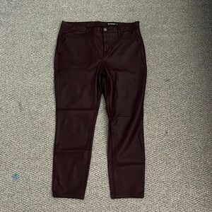 Blank NYC Burgundy Leather Pants